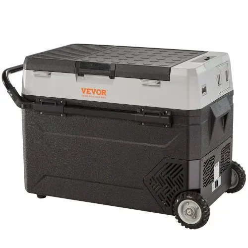 VEVOR Camping Kühlschrank 53 L Kühlbox, 12 / 24 V Rollbare Elektrische Gefrierbox 2 in 1 Doppelzone, Auto Kühlschrank Kompressor zum Warmhalten und Kühlen 60 W Tragbar Handgriff Boot, Lkw, Mobil Grau VEVOR Camping Kühlschrank 53 L Kühlbox, 12 / 24 V Rollbare Elektrische Gefrierbox 2 in 1 Doppelzone, Auto Kühlschrank Kompressor zum Warmhalten und Kühlen 60 W Tragbar Handgriff Boot, Lkw, Mobil Grau
