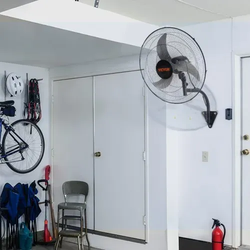 VEVOR Wandventilator, 44,45 cm Wandventilator 4000 CFM, 3 Geschwindigkeiten, Wohn- und Gewerbeventilator zur Kühlung von Lagerhäusern, Gewächshäusern, Werkstätten, Terrassen und Kellern, Schwarz – Bild 7