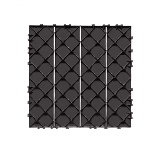VEVOR Terrassenfliesen, 54er-Set, Balkonfliesen 295x295 mm, Klickfliesen, Kunststoff-Bodenbelag für den Außenbereich, Terrassenbodenbelag für Veranda, Pool, Balkon, Hinterhof, Dunkelbraun – Bild 8