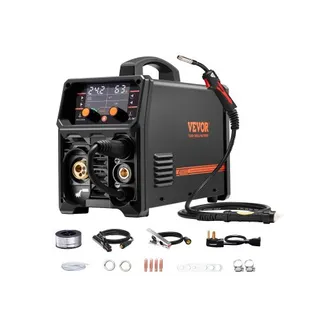 VEVOR Pro MIG-Schweißgerät, 250 Ampere Pluse MIG-Schweißer, 5-in-1 Synergie-Welder Gasloses MIG, Gas-MIG, MMA, Lift-TIG, MIG Pluse mit IGBT-Wechselrichtertechnologie und LCD-Bildschirmanzeige VEVOR Pro MIG-Schweißgerät, 250 Ampere Pluse MIG-Schweißer, 5-in-1 Synergie-Welder Gasloses MIG, Gas-MIG, MMA, Lift-TIG, MIG Pluse mit IGBT-Wechselrichtertechnologie und LCD-Bildschirmanzeige