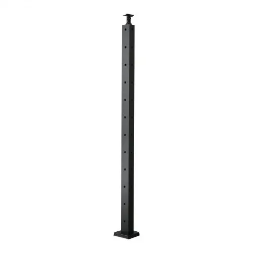 VEVOR Kabelgeländerpfosten, 106,7x3x5 cm Stahl-Eckgeländerpfosten, mit L-förmigen vorgebohrten Löchern, SUS304 Edelstahl-Geländerpfosten, 1er-Set, Schwarz, 1JZLGZXHS10607YXO001V0 – Bild 8