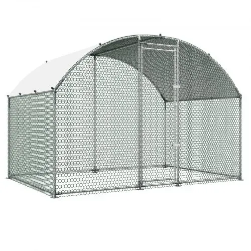 VEVOR Hühnerstall 3x2x2 m Begehbarer Hühnerauslauf mit Abdeckung, Hühnerhaus mit Doppeldach & Sicherheitsschloss Enten- & Kaninchenkäfig Geflügelgehege für Hinterhof Bauernhof Hof – Bild 10