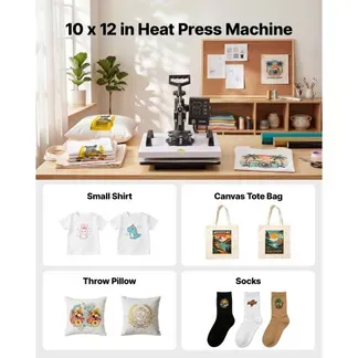 VEVOR Transferpresse 30x23cm Sublimationsmaschine 700W Textilpresse, mit Schwenkarm Schnelles & Gleichmäßiges Aufheizen Zeit- & Temperaturregelung T-Shirts Stofftaschen Kissenbezüge Socken VEVOR Transferpresse 30x23cm Sublimationsmaschine 700W Textilpresse, mit Schwenkarm Schnelles & Gleichmäßiges Aufheizen Zeit- & Temperaturregelung T-Shirts Stofftaschen Kissenbezüge Socken