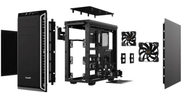 be quiet! Pure Base 600 Midi Tower Schwarz, Silber – Bild 3