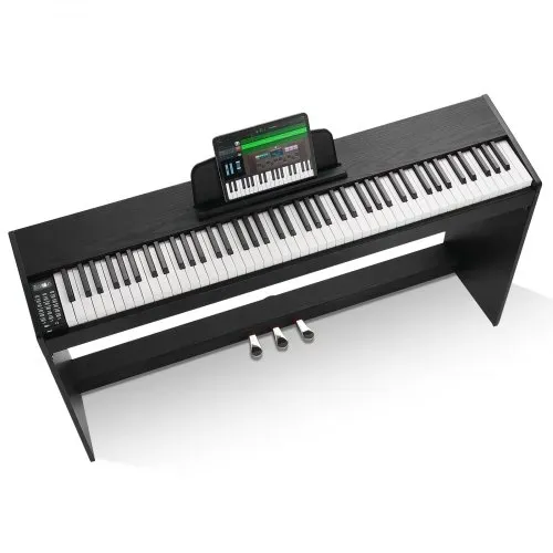 VEVOR Digitalpiano, 88 Tasten, Elektrisches Klaviere, Doppeltastatur und Lautsprecher, einfache Gehäusehalterung mit Kopfhörer, 200 Töne und Rhythmen, unterstützt Bluetooth/USB/MIDI, für Anfänger – Bild 8