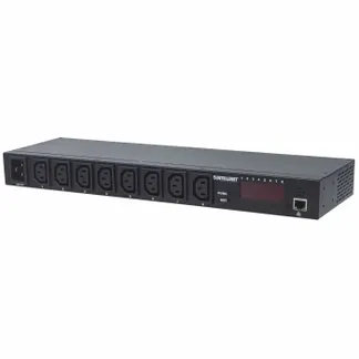 Intellinet 19″ 8-fach IP-Steckdosenleiste / Smart PDU mit C13-Kaltgerätesteckdosen, Kontrolliert Strom, Temperatur und Luftfeuchtigkeit, C20-Stromeingang, 1 HE Intellinet 19″ 8-fach IP-Steckdosenleiste / Smart PDU mit C13-Kaltgerätesteckdosen, Kontrolliert Strom, Temperatur und Luftfeuchtigkeit, C20-Stromeingang, 1 HE