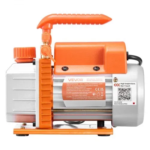VEVOR Vakuumpumpe, 3,5 CFM 99 L/min, 1-stufig, 180 W geeignet für R134a-, R22- und R410a-Systeme, 4-poliger Motor, für die Wartung von Kfz-Klimaanlagen & die Entgasung von Harzen, inkl. Öl. – Bild 9