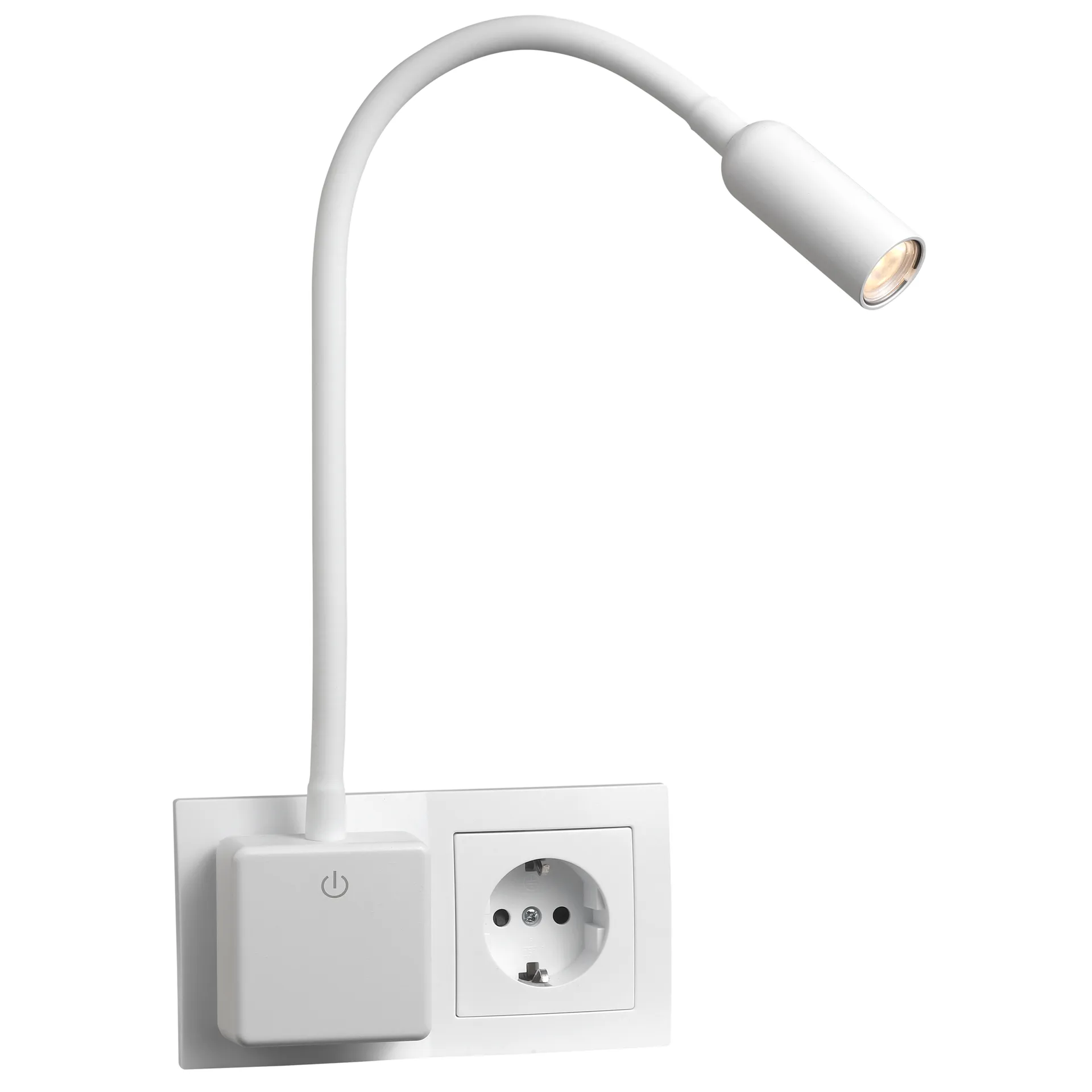 LED-Steckdosenleuchte EINLICHT ''Punkt'' 4W, 260lm, step-dimmbar, warmweiß, weiß – Bild 3