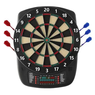 VEVOR Elektronische Dartscheibe, 342,9 mm E-Dartboard mit 43 Spielen & über 200 Variationen für bis zu 8 Spieler, 6 Dartschäfte mit Flights & 50 Ersatz-Pfeilspitzen, Farb-LCD-Punkteanzeige VEVOR Elektronische Dartscheibe, 342,9 mm E-Dartboard mit 43 Spielen & über 200 Variationen für bis zu 8 Spieler, 6 Dartschäfte mit Flights & 50 Ersatz-Pfeilspitzen, Farb-LCD-Punkteanzeige