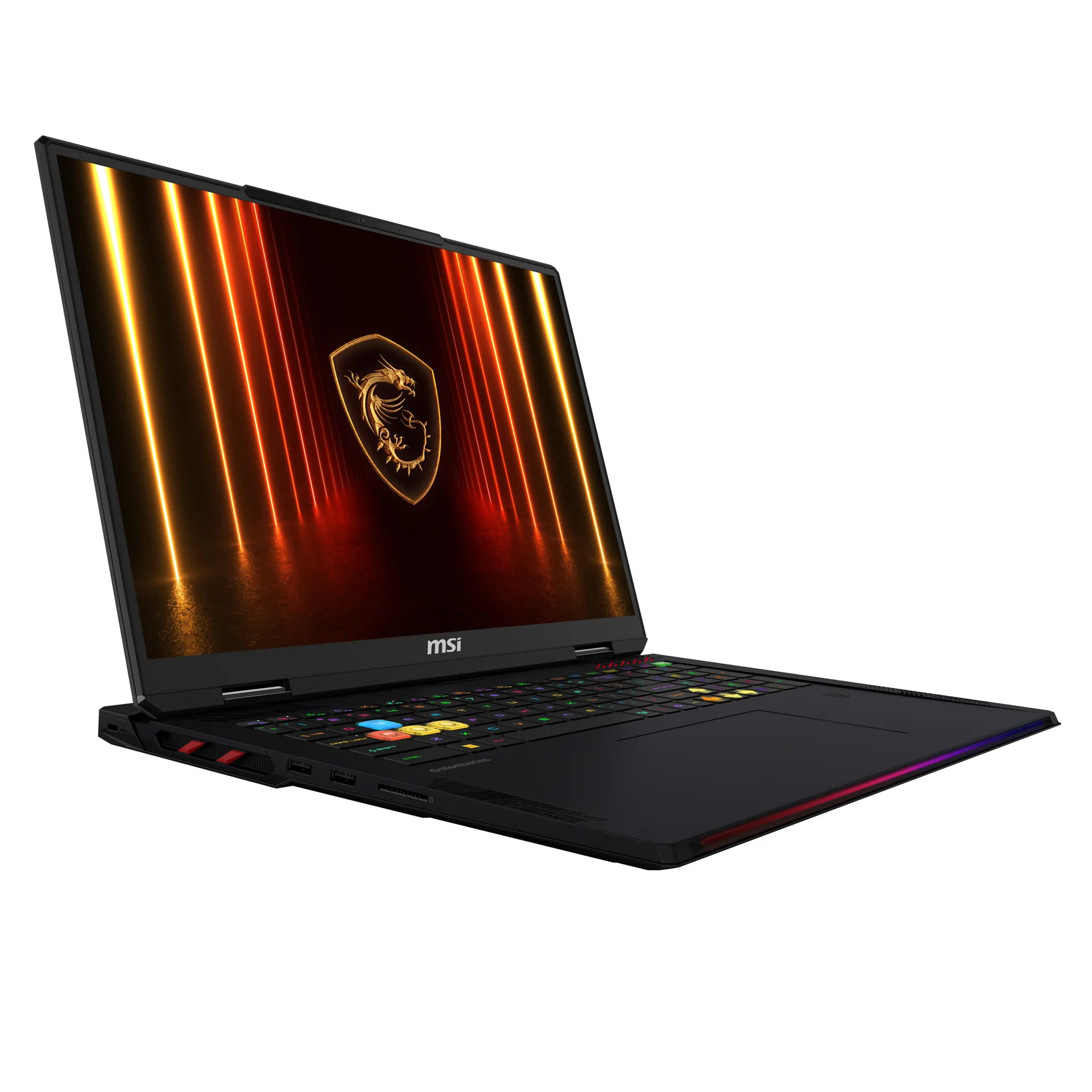 MSI Raider 18 HX AI A2XWJG NVIDIA GeForce Intel Core Ultra 9 285HX Laptop 45,7 cm (18") UHD+ 64 GB DDR5-SDRAM 4 TB SSD NVIDIA GeForce RTX 5090 Wi-Fi 7 (802.11be) Windows 11 Pro Schwarz – Bild 3