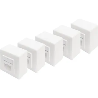 CAT.6A Datenanschlussdose, Aufputz, geschirmt, 2x RJ-45 LSA CAT.6A Datenanschlussdose, Aufputz, geschirmt, 2x RJ-45 LSA
