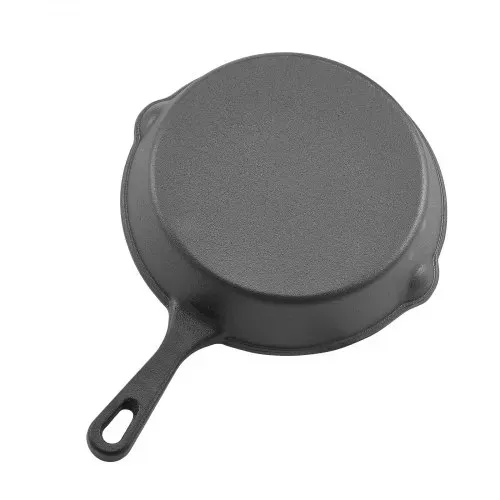 VEVOR Gusseisenpfanne Bratpfannen-Set (160 / 220 / 265 mm), Hochleistungs-Bratpfannen mit hitzebeständigem Griff, Kochpfanne, Küchenkochgeschirr, geeignet für Backofen Gas Elektro Schwarz – Bild 8