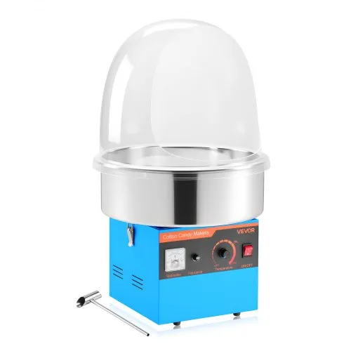 VEVOR Elektrische Zuckerwattemaschine 1000 W, Zuckerwattenmacher mit Deckel & Edelstahlschüssel & Zuckerlöffel, Ideal für Karneval Geburtstage Familienfeiern, Professionelles Zuckerwattegerät Blau VEVOR Elektrische Zuckerwattemaschine 1000 W, Zuckerwattenmacher mit Deckel & Edelstahlschüssel & Zuckerlöffel, Ideal für Karneval Geburtstage Familienfeiern, Professionelles Zuckerwattegerät Blau