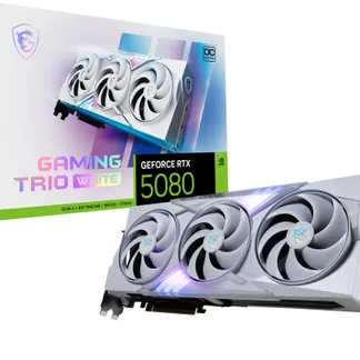 MSI GAMING GEFORCE RTX 5080 16G TRIO OC WHITE Grafikkarte NVIDIA 16 GB GDDR7 MSI GAMING GEFORCE RTX 5080 16G TRIO OC WHITE Grafikkarte NVIDIA 16 GB GDDR7
