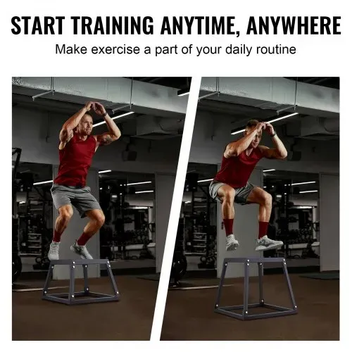 VEVOR Plyometrische Sprungbox, 305 mm Plyo-Box, Plyometrische Plattform Plyobox Schwarz, Rutschfeste Fitness-Übungs-Step-Up-Box für Heimtraining, Konditions-Krafttraining, Oberschenkel Trainieren – Bild 5