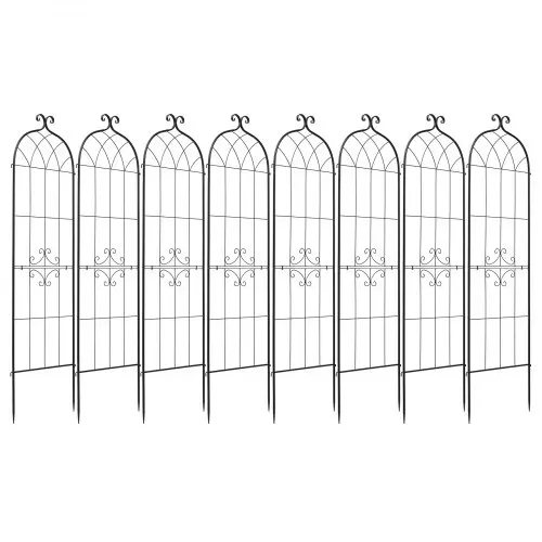 VEVOR Rankgitter, 180x52,5 cm 8er-Pack, Metall Rankhilfe mit Pulverbeschichteter Oberfläche & Verriegelungsmechanismus, Kletterhilfe, Garten Spalier, Pflanzengitter für Blumen, Gemüse & Rosen – Bild 8