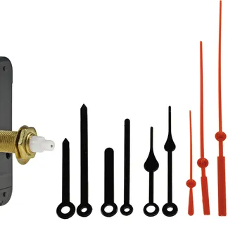 Quarz-Uhrwerk mit 32mm Schaft 3 Zeigersätzen aus Kunststoff Quarz-Uhrwerk mit 32mm Schaft 3 Zeigersätzen aus Kunststoff