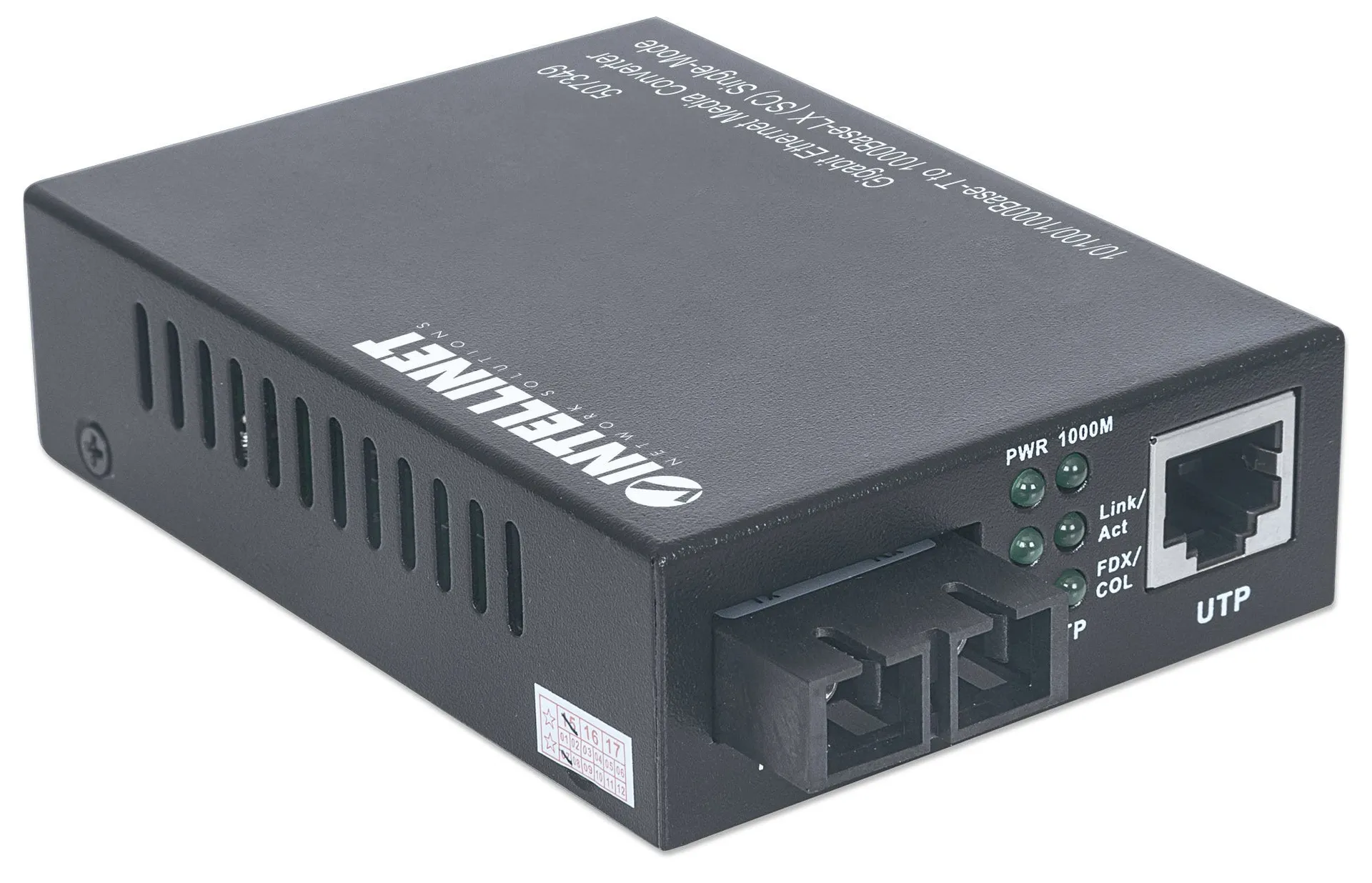Intellinet Gigabit Ethernet Singlemode Medienkonverter, 10/100/1000Base-T auf 1000Base-LX (SC) Single Mode, 20 km – Bild 2