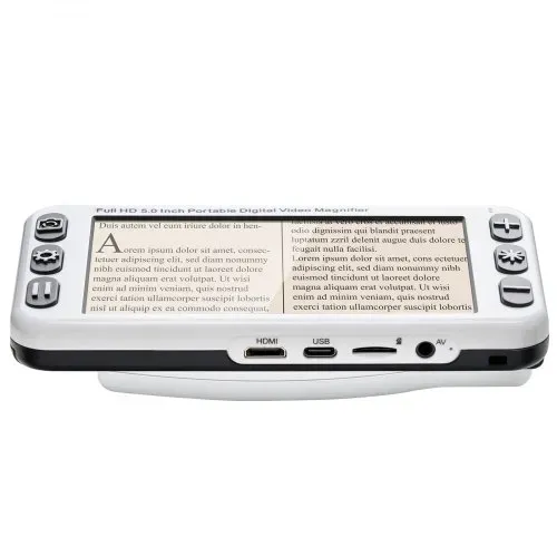 VEVOR Tragbare digitale Lupe, 5 Zoll HD elektronische Leselupe, Lesehilfe für Sehschwäche, 2- bis 48-facher Zoom, mit 13 MP Nah- & Fernobjektiv, 26 Farben, AV- & HDMI-Ausgang, klappbarer Griff – Bild 8