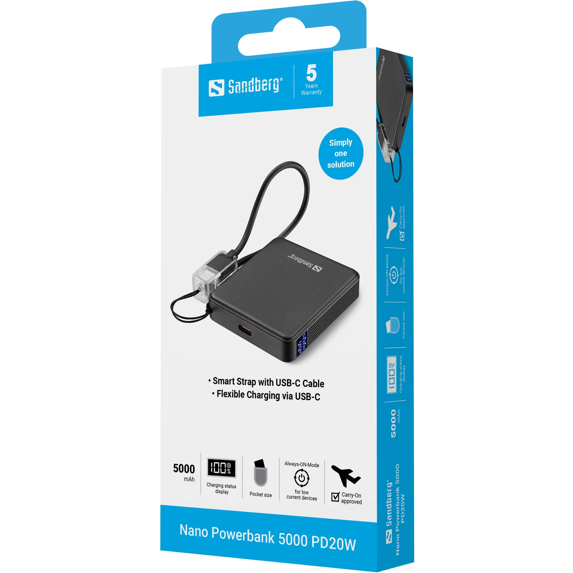 Sandberg 421-33 Powerbank Lithium-Ion (Li-Ion) 5000 mAh Schwarz – Bild 6