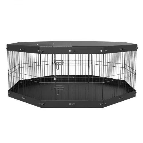 VEVOR Welpenlaufstall 8-tlg. Welpenauslauf 609,6cm hoch Tierlaufstall mit Bodenmatte und Abdeckung aus 600D Oxford-Gewebe Hundelaufstall aus Q235 Hundelaufstall Freilaufgehege – Bild 10