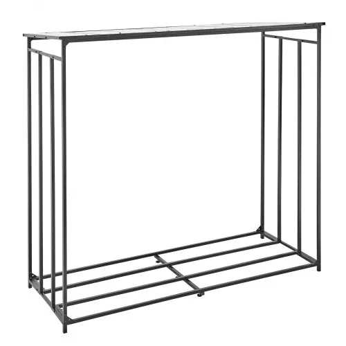 VEVOR Kaminholzregal 3/8 Cord Brennholzregal Feuerholzregal 1855x715x1850mm, für Kamin, Terrasse & Balkon, Rahmen aus Kohlenstoffstahl Pulverbeschichtet, Tragfähigkeit 730 kg, Kapazität 1962 L Schwarz – Bild 8