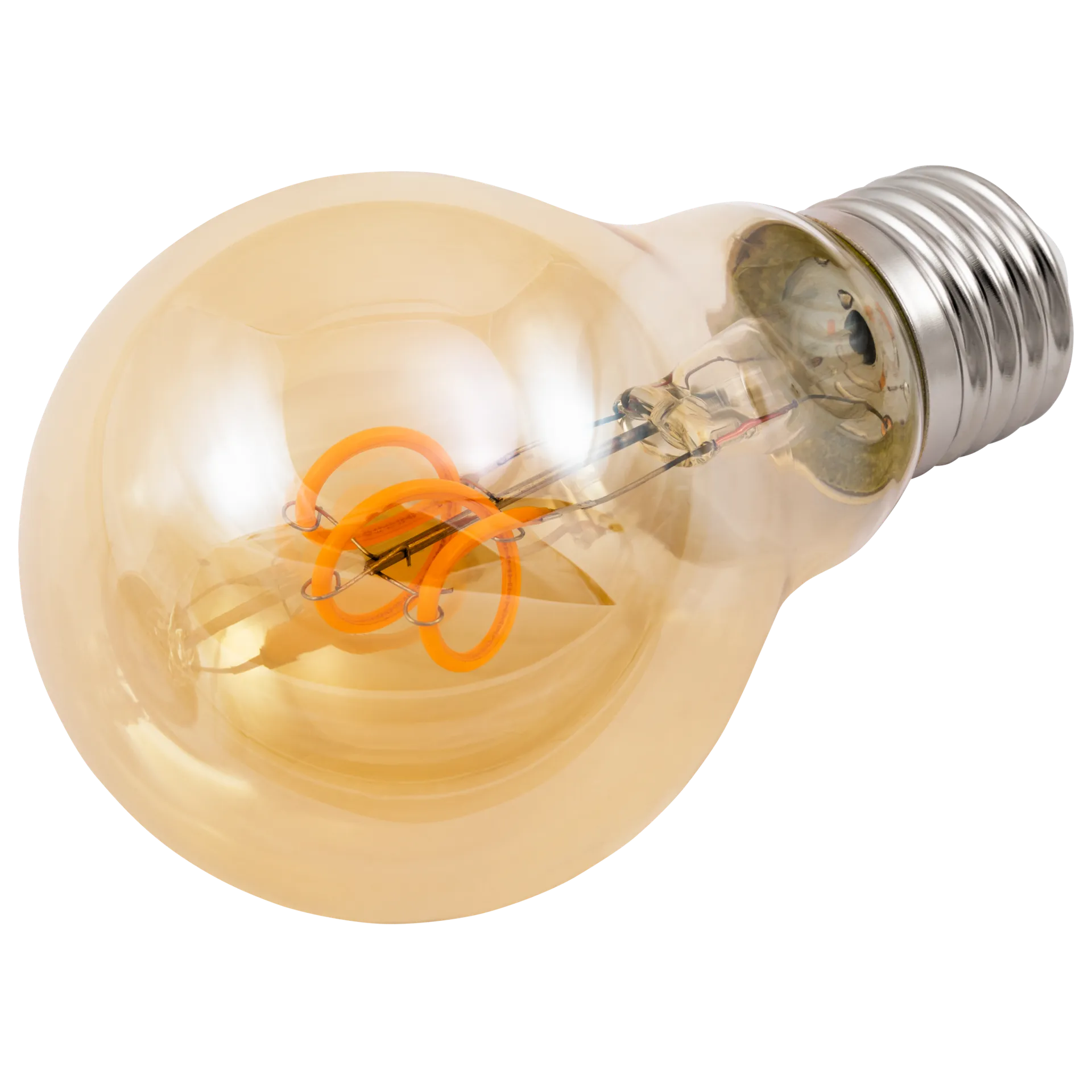 LED Filament Glühlampe McShine ''Retro'' E27, 2W, 160lm, warmweiß, goldenes Glas – Bild 2