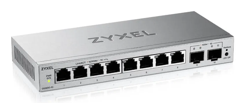 Zyxel GS1200-10v3 Managed L2 Gigabit Ethernet (10/100/1000) Desktop Grau – Bild 2