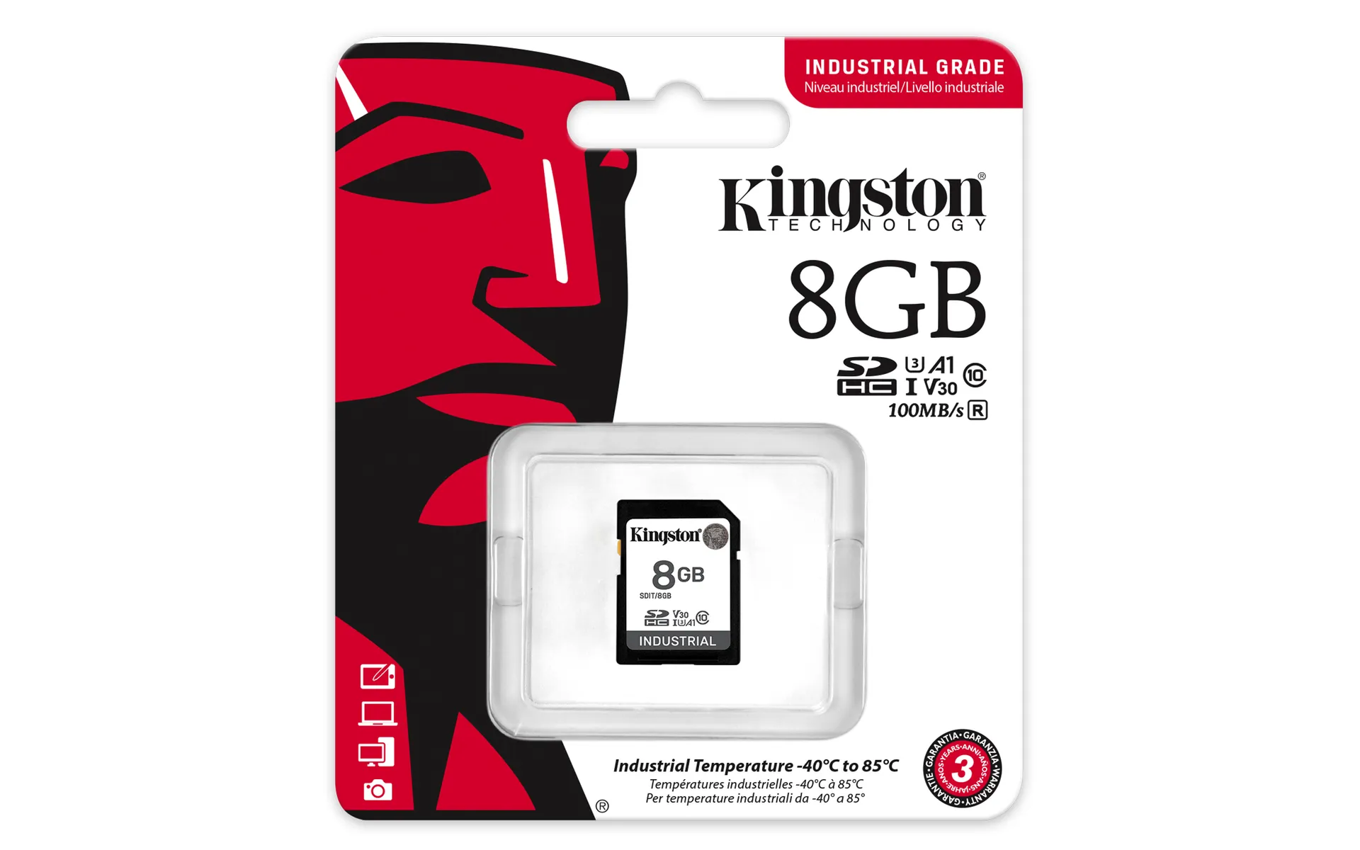 Kingston Technology 8G SDHC Industrial pSLC – Bild 3
