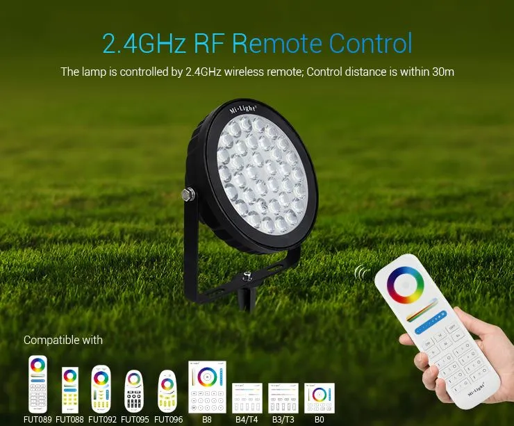 MiBoxer FUTC05 LED Garten Lampe 25W RGB-WW (RGB-CCT) mit Funk IP66 230V – Bild 4