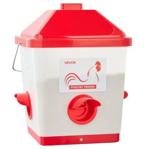 VEVOR Futterautomat & Hühnertränke, 18,14 kg/19L, regensicherer Wasserspender mit Wassernapf, kein Futterverlust, automatische Schwerkraftzufuhr, Geeignet für Hühner, Enten & Puten – Bild 10
