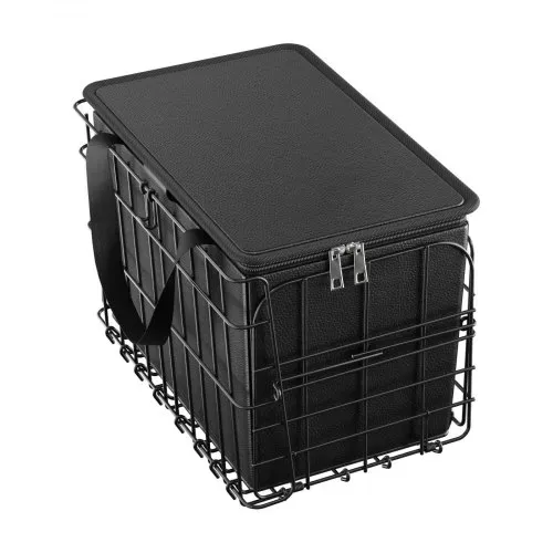 VEVOR Fahrradkorb Hinten 340x210x225mm, faltbarer Hinterradkorb mit Gepäcknetz, herausnehmbarer Innentasche & Abdeckung, Gepäckträgerkorb zum Transport von Hunden, Haustieren, Obst & Lebensmitteln – Bild 9