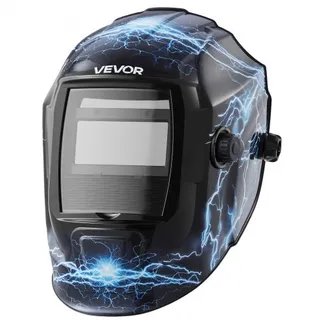 VEVOR Automatik Schweißhelm, 93×43 mm True Color, Solar Schweißermaske, 2 Lichtbogensensoren, DIN 4/9-13 für WIG-, MIG- & ARC-Schweißschleifen – CRIUS-Serie (blaues Blitzmuster) VEVOR Automatik Schweißhelm, 93×43 mm True Color, Solar Schweißermaske, 2 Lichtbogensensoren, DIN 4/9-13 für WIG-, MIG- & ARC-Schweißschleifen – CRIUS-Serie (blaues Blitzmuster)