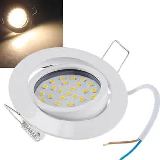 LED-Einbauleuchte “Flat-32” warmweiß 80x32mm, 5W, 590lm, weißes Gehäuse LED-Einbauleuchte “Flat-32” warmweiß 80x32mm, 5W, 590lm, weißes Gehäuse