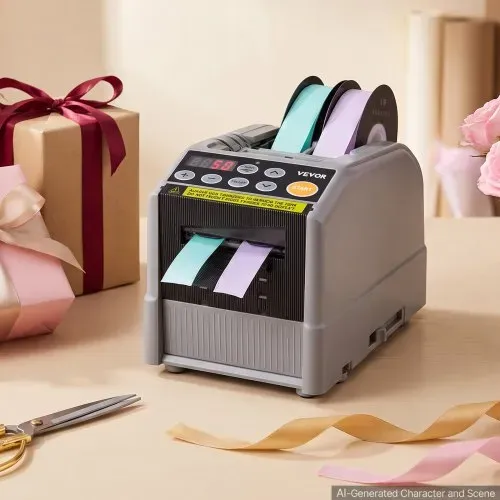 VEVOR Automatischer Klebebandspender mit 5-999mm Einstellbare Schnittlänge, Elektrischer Klebebandschneider für Verpackung Lagerung, 6-60mm Bandbreite, Geeignet für Bänder & Schleifen, Tastensteuerung – Bild 7