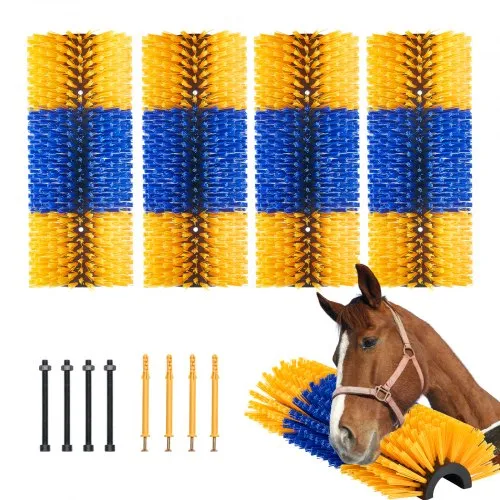 VEVOR Kratzbürste, 4er-Set Pferdebürste mit 8 Schrauben, 51x19x10cm Kuhkratzbrett, zur Linderung von Juckreiz & zur Reinigung, Fellpflege, Scheuerbürste, Kratzbaumbürste für Pferde, Schweine & Rinder VEVOR Kratzbürste, 4er-Set Pferdebürste mit 8 Schrauben, 51x19x10cm Kuhkratzbrett, zur Linderung von Juckreiz & zur Reinigung, Fellpflege, Scheuerbürste, Kratzbaumbürste für Pferde, Schweine & Rinder