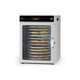 VEVOR Dörrgerät Dörrautomat 12 Edelstahlschalen, elektrischer 800 W Futtertrockner mit einstellbarer Temperatur, Gefriertrockner für Trockenfleisch Fleisch Obst Gemüse Kräuter Hundeleckerlis VEVOR Dörrgerät Dörrautomat 12 Edelstahlschalen, elektrischer 800 W Futtertrockner mit einstellbarer Temperatur, Gefriertrockner für Trockenfleisch Fleisch Obst Gemüse Kräuter Hundeleckerlis
