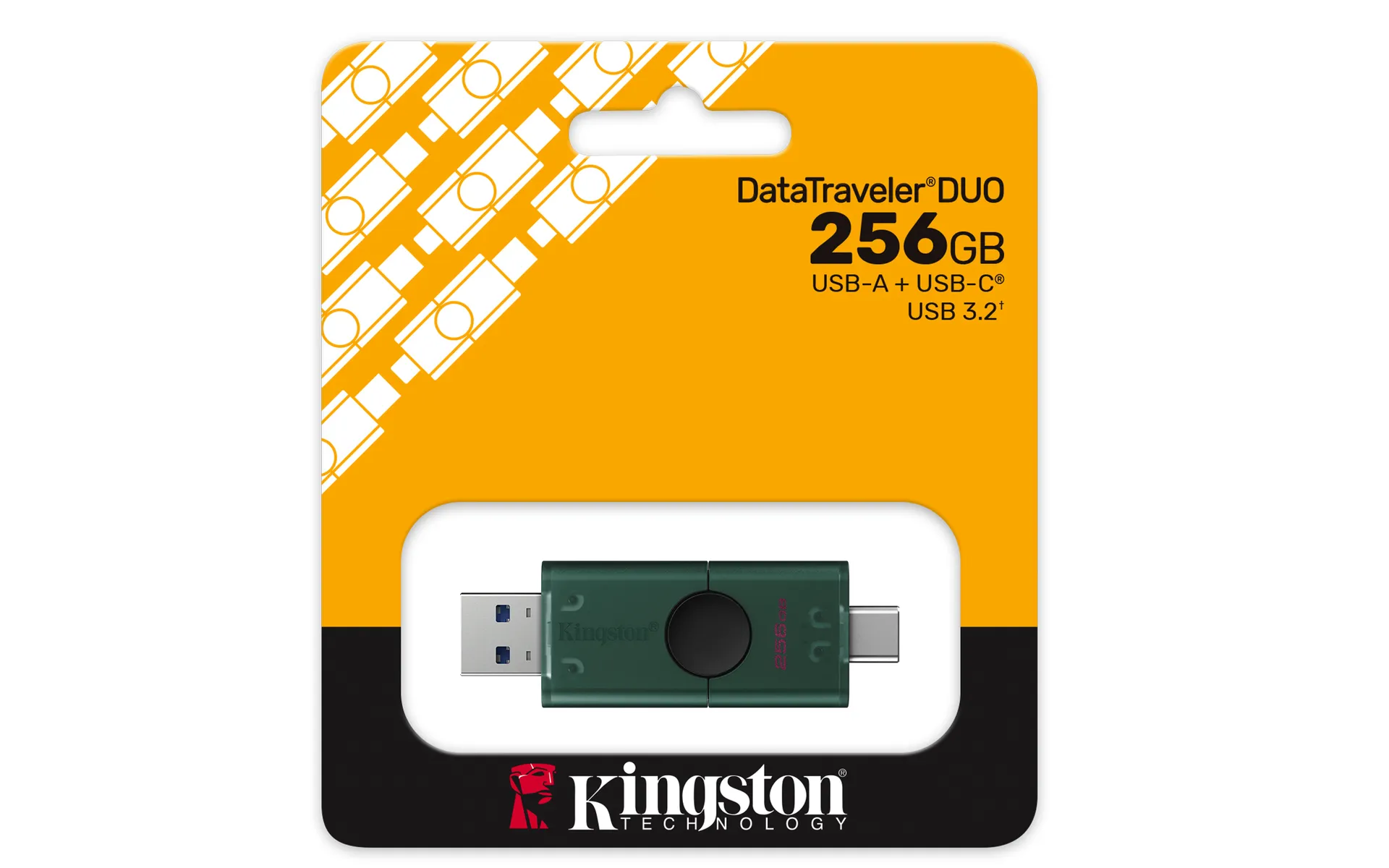 Kingston Technology DataTraveler DuoG2 USB-Stick 256 GB USB Type-A / USB Type-C 3.2 Gen 1 (3.1 Gen 1) Schwarz, Grün – Bild 6