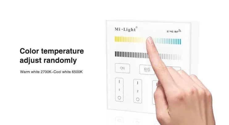 MiBoxer B2 LED Fernbedienung Smart Panel dual white (CCT) 4-Zonen – Bild 8