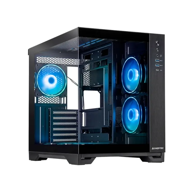 Chieftec Visio GM-30B-TG-OP schwarz Tempered Glass x 2 Cube Chieftec Visio GM-30B-TG-OP schwarz Tempered Glass x 2 Cube