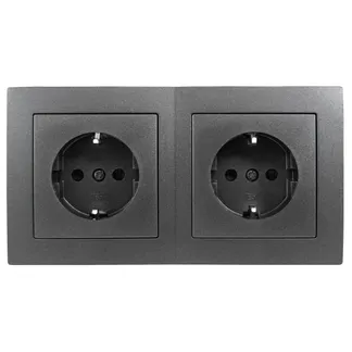 Steckdosen Set McPower Flair “Beginner 2S“ 3-teilig, anthrazit Steckdosen Set McPower Flair “Beginner 2S“ 3-teilig, anthrazit