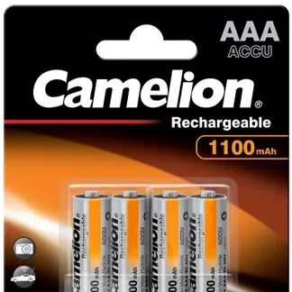 Micro-Akkus CAMELION Ni-MH, 1100mA Typ AAA, 1,2V, 4er-Pack Micro-Akkus CAMELION Ni-MH, 1100mA Typ AAA, 1,2V, 4er-Pack