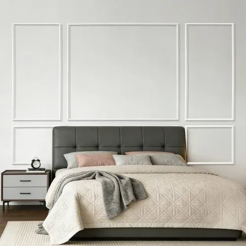 VEVOR Wandform-Set, 3er-Pack, 78,99/80,01/60,96/90,93cm Stuckleisten aus Lackierbarem Polystyrol, Wandleiste, Zierleiste für Wände, Friesleisten für Wohnzimmer, Schlafzimmer, Zuhause, Weiß – Bild 7