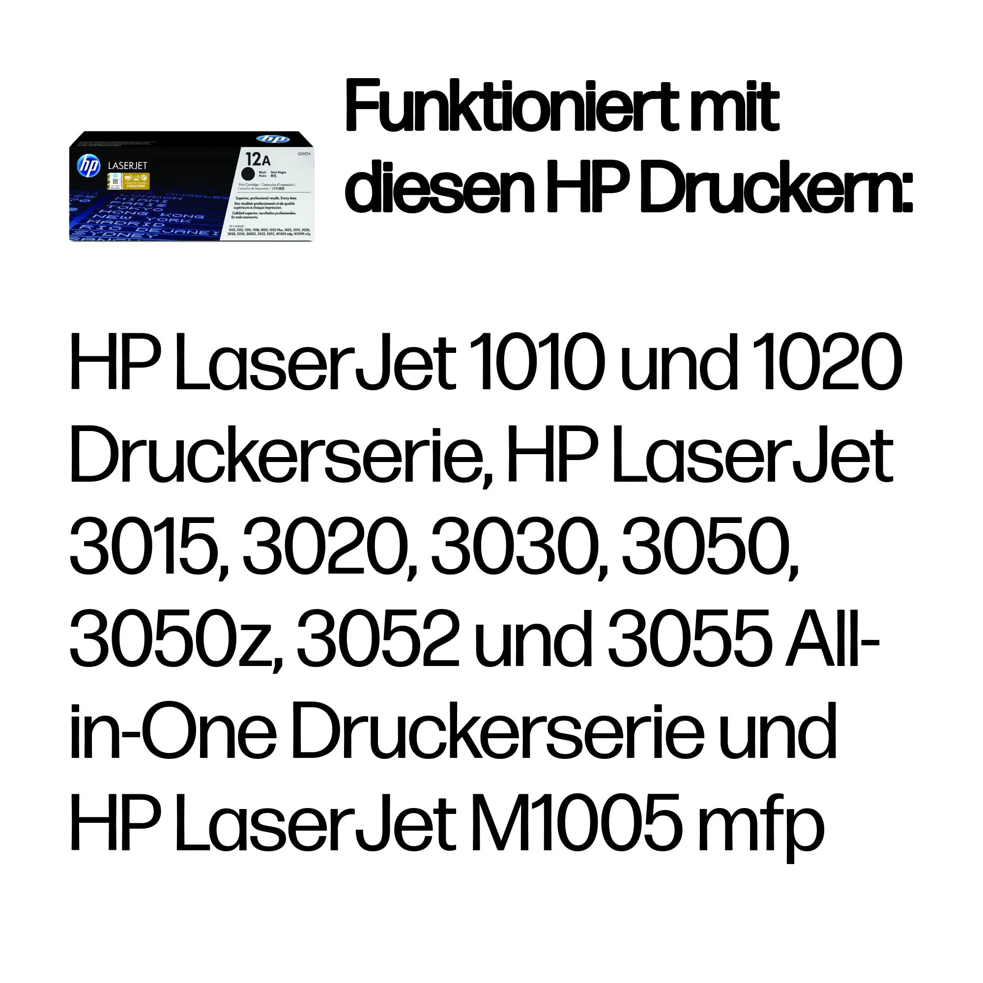 HP 12A Schwarz Original LaserJet Tonerkartusche – Bild 2