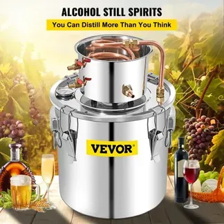 VEVOR Distillieranlage Moonshine, 50 L Wasser Alkohol Destillierer Moonshine Φ 40 x 40 cm Kesselfass-Größe, Moonshine Still Distiller mit zweifacher Temperaturregelung, Destilliergerät Alkohol VEVOR Distillieranlage Moonshine, 50 L Wasser Alkohol Destillierer Moonshine Φ 40 x 40 cm Kesselfass-Größe, Moonshine Still Distiller mit zweifacher Temperaturregelung, Destilliergerät Alkohol