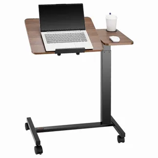 VEVOR Überbetttisch mobiler Beistelltisch mit klappbarer Schreibtischplatte, höhenverstellbarer & winkelverstellbarer Laptoptisch mit Getränkehalter, Betttisch für Büro Arbeitszimmer VEVOR Überbetttisch mobiler Beistelltisch mit klappbarer Schreibtischplatte, höhenverstellbarer & winkelverstellbarer Laptoptisch mit Getränkehalter, Betttisch für Büro Arbeitszimmer