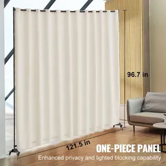 VEVOR Raumteiler Trennwand Paravent Stellwand Einzelpanel, Tragbarer Sichtschutz für Büro Schlafzimmer Esszimmer Arbeitszimmer Balkon, Raumtrenner Rollbar (308,5 x 45 x 245,5 cm), Beige VEVOR Raumteiler Trennwand Paravent Stellwand Einzelpanel, Tragbarer Sichtschutz für Büro Schlafzimmer Esszimmer Arbeitszimmer Balkon, Raumtrenner Rollbar (308,5 x 45 x 245,5 cm), Beige
