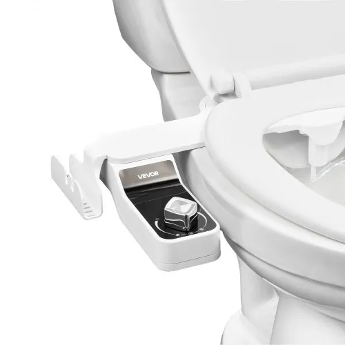 VEVOR Bidet-Toilettenaufsatz 7 mm ultradünner Toilettensitz-Aufsatz mit 2 einziehbaren Düsen & einstellbarem Wasserdruck, nicht elektrischer Kaltwassersprüher für die Wasserwäsche vorne und hinten VEVOR Bidet-Toilettenaufsatz 7 mm ultradünner Toilettensitz-Aufsatz mit 2 einziehbaren Düsen & einstellbarem Wasserdruck, nicht elektrischer Kaltwassersprüher für die Wasserwäsche vorne und hinten