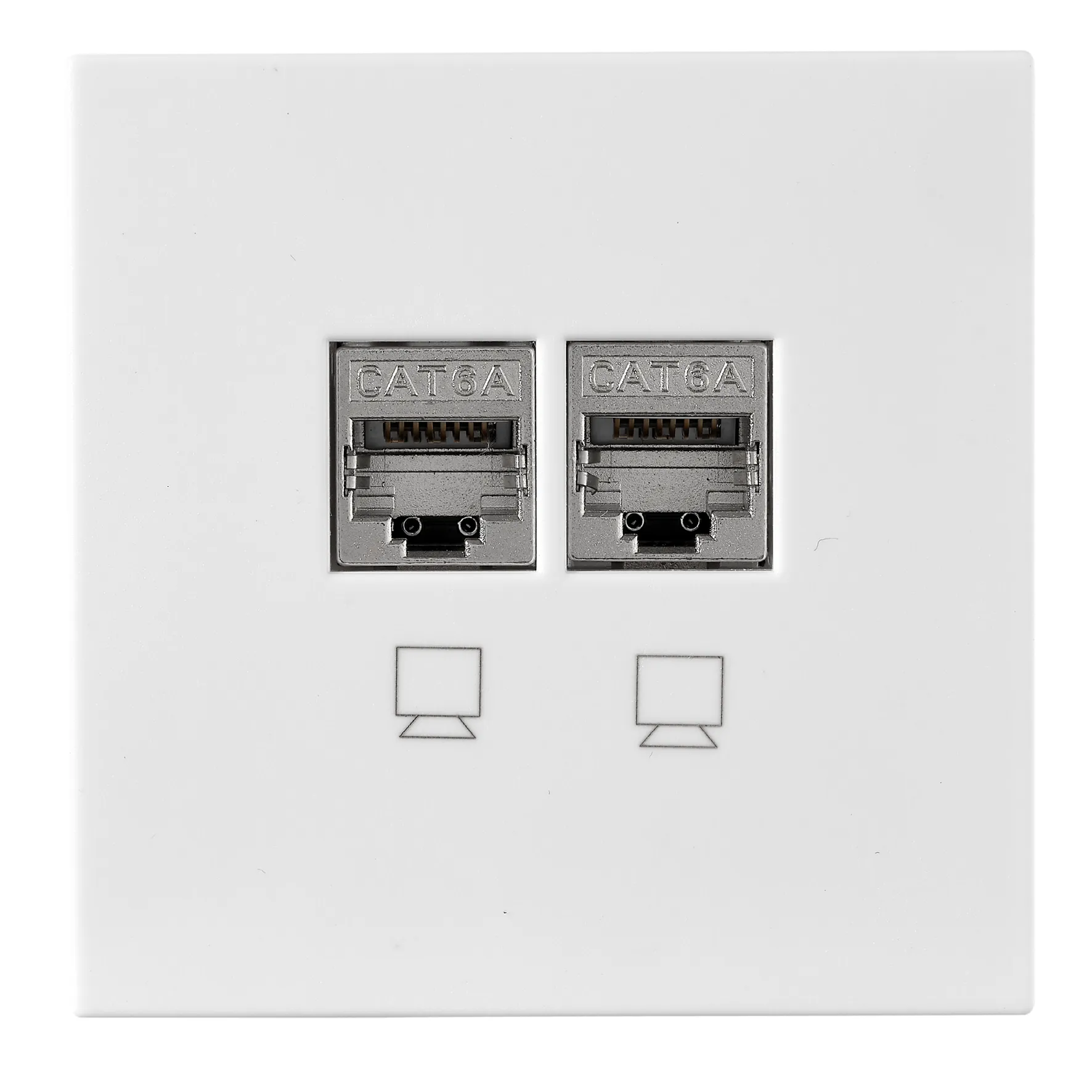 Netzwerk-Dose McPower “Shallow“ CAT6A, UP, weiß, vollgeschirmt Netzwerk-Dose McPower “Shallow“ CAT6A, UP, weiß, vollgeschirmt