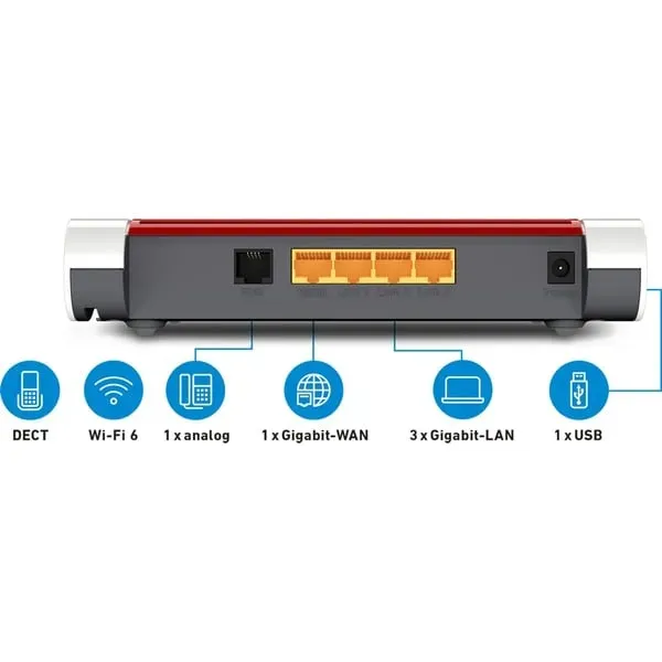 Box 4050 WLAN-Router Gigabit Ethernet Dual-Band (2,4 GHz/5 GHz) Schwarz, Weiß – Bild 2